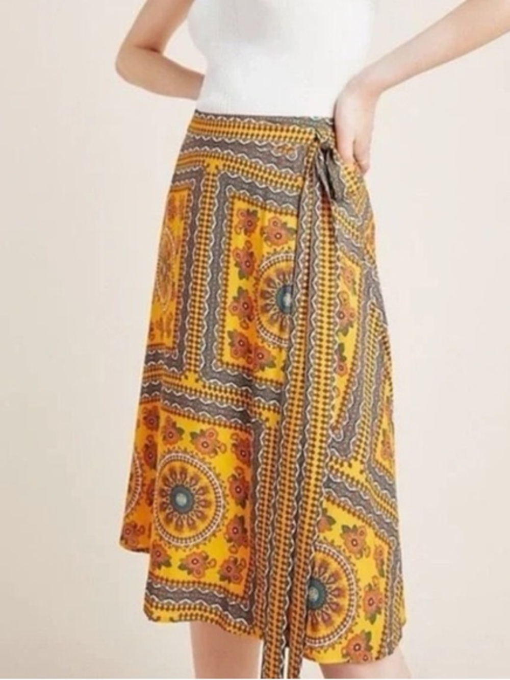 NWT Farm Rio Anthropologie Suncatcher skirt- wrap MEDIUM